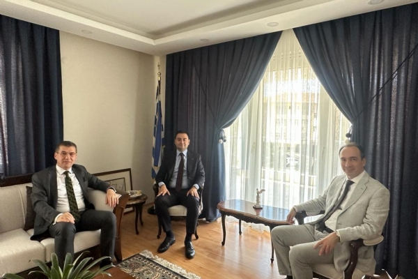 Our Chamber´s Chairman of the Board of Directors, zzet Volkan, and the President of the Assembly, Erdim Noyan, Visited the Greek Edirne Consul, Mr. Aris Radiopoulos